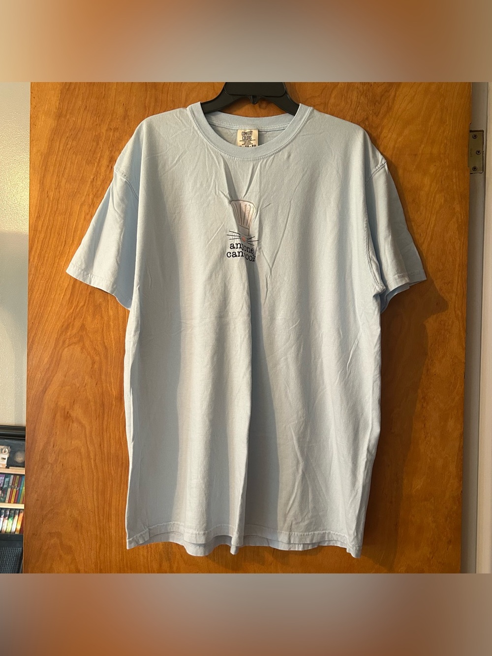 “Anyone Can Cook” Embroidered Short Sleeve T-Shirt